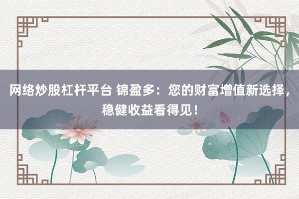 网络炒股杠杆平台 锦盈多：您的财富增值新选择，稳健收益看得见！