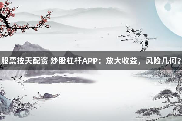 股票按天配资 炒股杠杆APP：放大收益，风险几何？