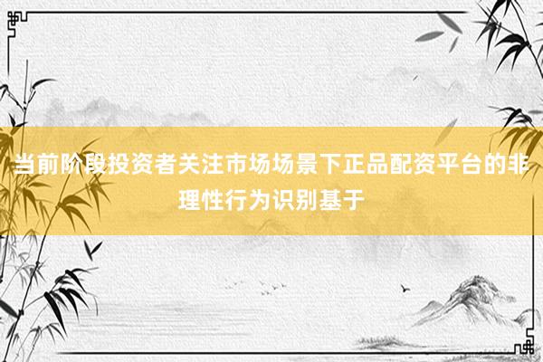 当前阶段投资者关注市场场景下正品配资平台的非理性行为识别基于