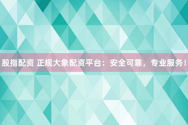 股指配资 正规大象配资平台：安全可靠，专业服务！